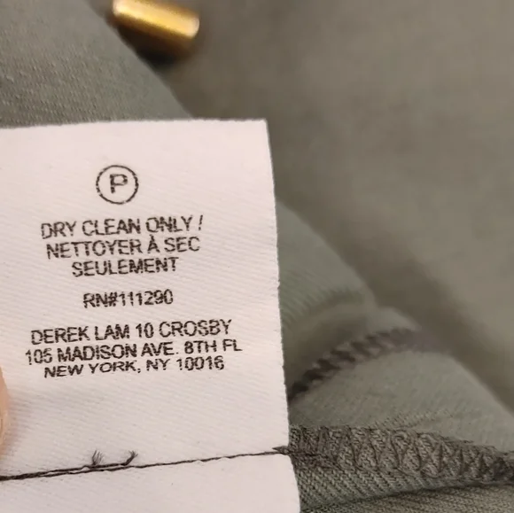 DEREK LAM 10 CROSBY Sleeveless Lace Up Romper in Army 6 - Picture 11 of 11